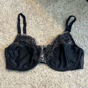 Glamorise Black Bra-44 C